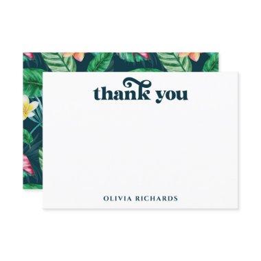 Hawaii Tropical Palm Leaves Luau Bridal Shower Thank You Invitations