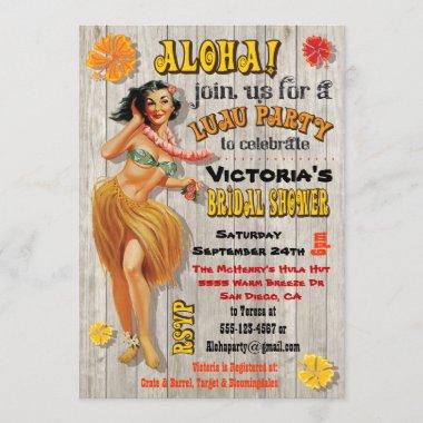 Hawaiian Luau Bridal Shower Invitations