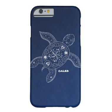 Hawaiian Sea Turtle White on Blue Beach Tropical Barely There iPhone 6 Case