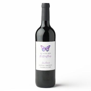 He Gives her Butterflies  Butterfly Wine Label