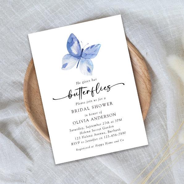 He Gives Her Butterflies Bridal Shower Invitations