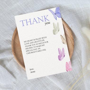 He gives her butterflies Bridal shower Thank You Invitations