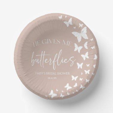 He Gives Me Butterflies Butterfly  Paper Bowls