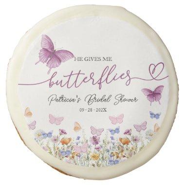 He Gives Me Butterflies Wildflower  Sugar Cookie