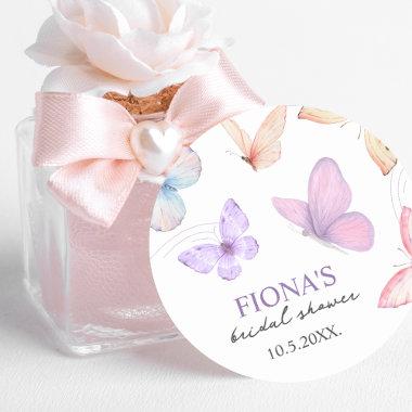 He makes her heart flutter | Elegant  Classic Round Sticker