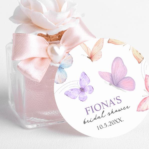 He makes her heart flutter | Elegant  Classic Round Sticker
