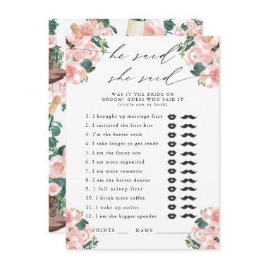 He Said, She Said Boots & Bubbly Party Game Enclosure