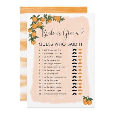 He Said She Said Bride Groom  Game