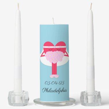 Heart Getting Married: Wedding Unity Candle Set