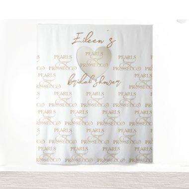 Heart Pearls & Prosecco  Backdrop
