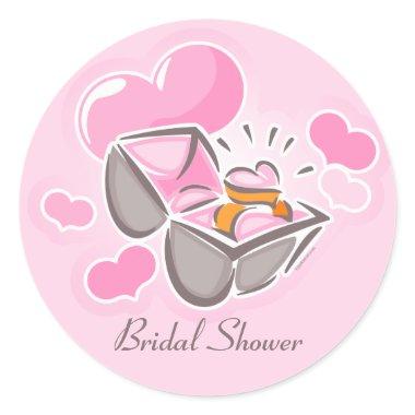 Heart Ring Custom  Classic Round Sticker