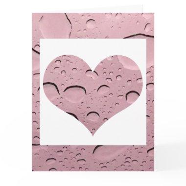 Heart Rose Gold Pink Water Drop Abstract Cute Invitations