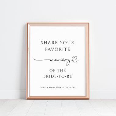 Heart Script Share a Memory  Sign