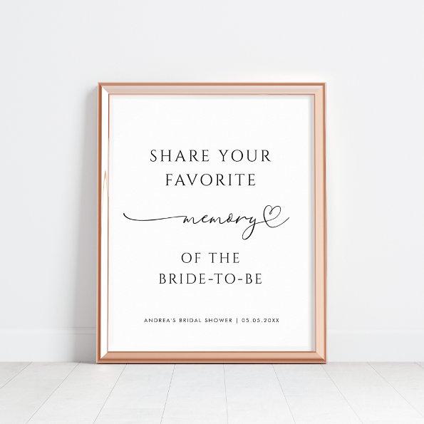 Heart Script Share a Memory  Sign