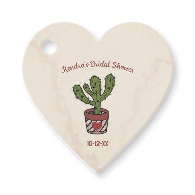 Heart Shape  Personalized Cactus Favor Tags