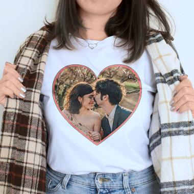 Heart Shaped Custom Photo Valentines or Wedding T-Shirt
