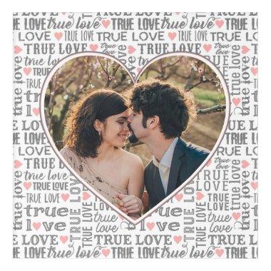 Heart Shaped Photo True Love Valentines or Wedding Acrylic Print