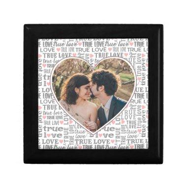 Heart Shaped Photo True Love Valentines or Wedding Gift Box
