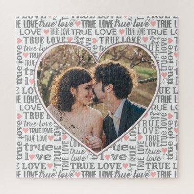 Heart Shaped Photo True Love Valentines or Wedding Jigsaw Puzzle