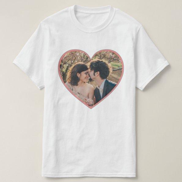 Heart Shaped Photo Valentines or Wedding Custom T-Shirt