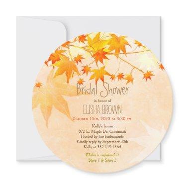 Heavenly Maple Fall Bridal Shower Invitations