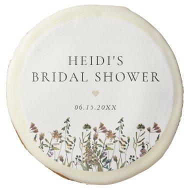 HEIDI Muted Tone Boho Wildflower  Sugar Cookie