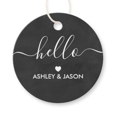 Hello Gift Tag, All Occasion Gift Tags, Chalkboard Favor Tags