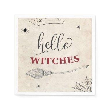 Hello Witches Halloween Bachelorette  Napkins