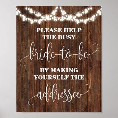 Help Bride making Yourself Addressee Western Sign