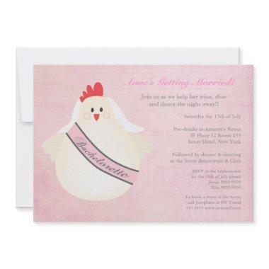 Hen Bachelorette Night Party Illustrated Invite