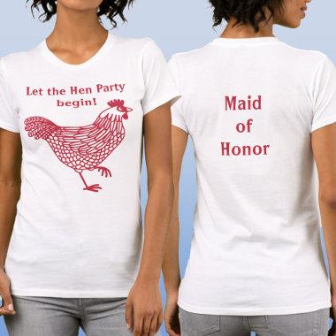 Hen Party Bachelorette Maid of Honor T-Shirt