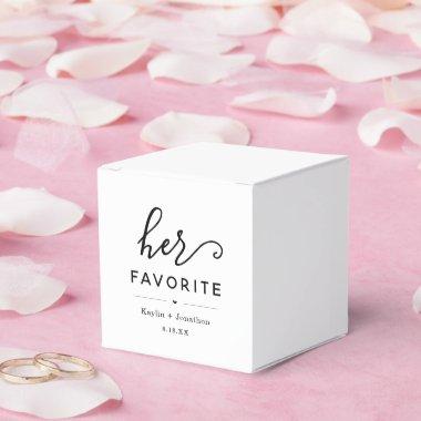 "Her Favorite" Wedding  Engagement Favor Boxes