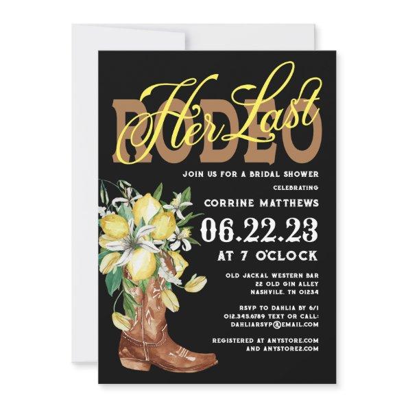 Her Last Rodeo Cowgirl Boots Lemons