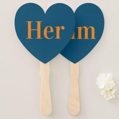 Her or Him? | Bride Groom Retro Wedding Game Hand Fan