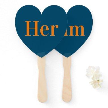 Her or Him? | Bride Groom Retro Wedding Game Hand Fan