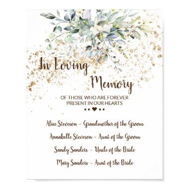 Herbal and Greenery In Loving Memory Wedding Sign