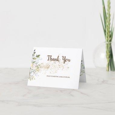 Herbal and Greenery Wedding Thank you Invitations