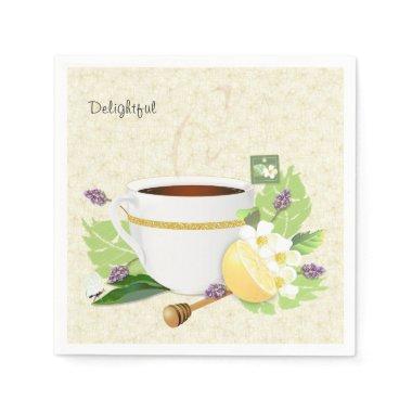 Herbal Tea Lemon Lavender Floral | Thank You Napkins