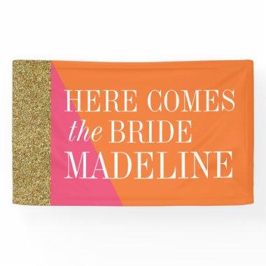 Here Comes the Bride Banner, Bridal Shower Banner