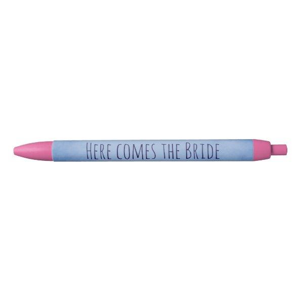 Here Comes the Bride Black Ink Pen