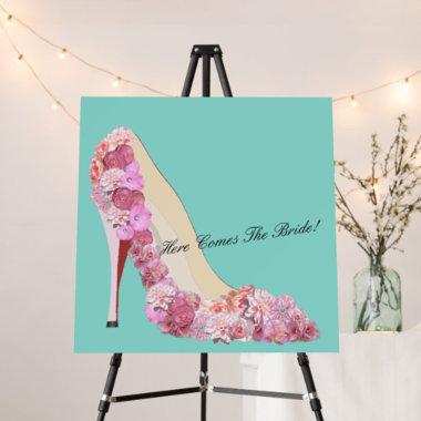 Here Comes The Bride Bridal Shadow Box Party Poster