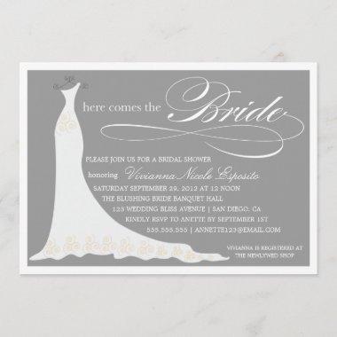 HERE COMES THE BRIDE | BRIDAL SHOWER Invitations