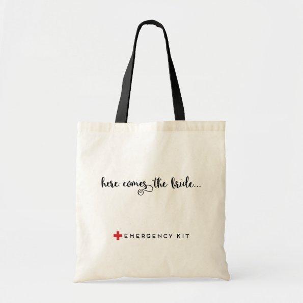 Here Comes the Bride Emergency Kit Bridal Gift Tote Bag