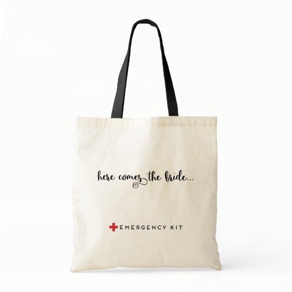 Here Comes the Bride Emergency Kit Bridal Gift Tote Bag