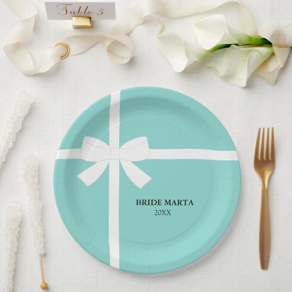 Here Comes The Bride Personalized Tiara Party  Paper Plates