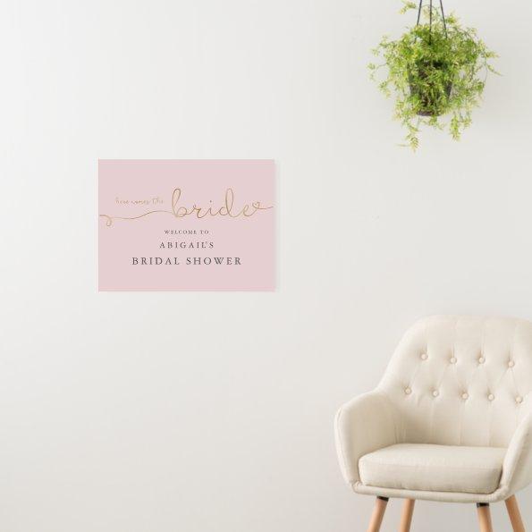 Here comes the bride shower sign