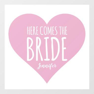 Here Comes the Bride Wedding Aisle Entrance Floor Decals