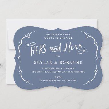 Hers and Hers Gay Couples Shower Invitations