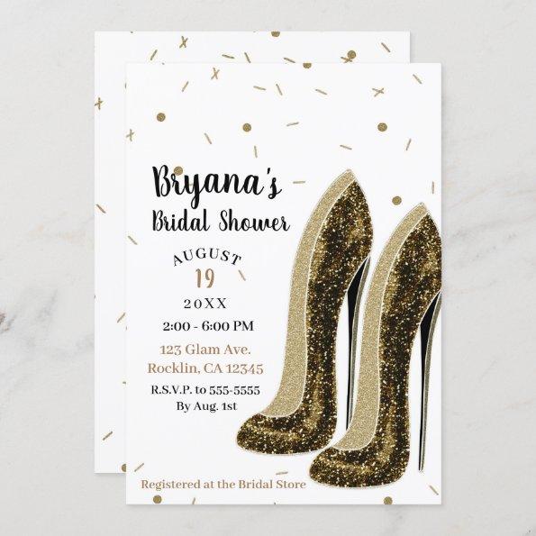 High Heels Fashion Shoes Glam Beauty Bridal Shower Invitations
