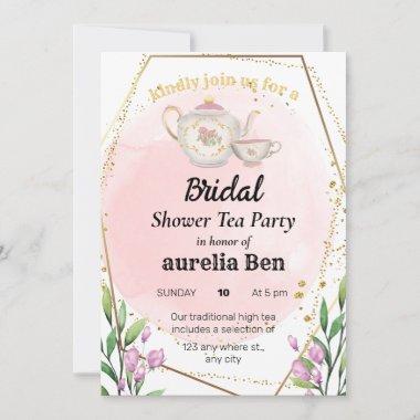 High Tea Bridal Shower Invitations